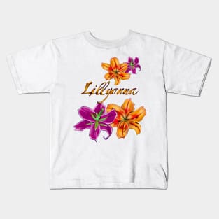 Top 10 best personalised gifts 2022  - Lillyanna ,personalised,personalized custom name with painted lilies Kids T-Shirt